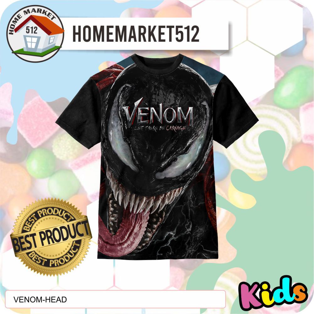 Kaos Anak Venom Head - Kaos Anak Kartun | HOMEMARKET-0