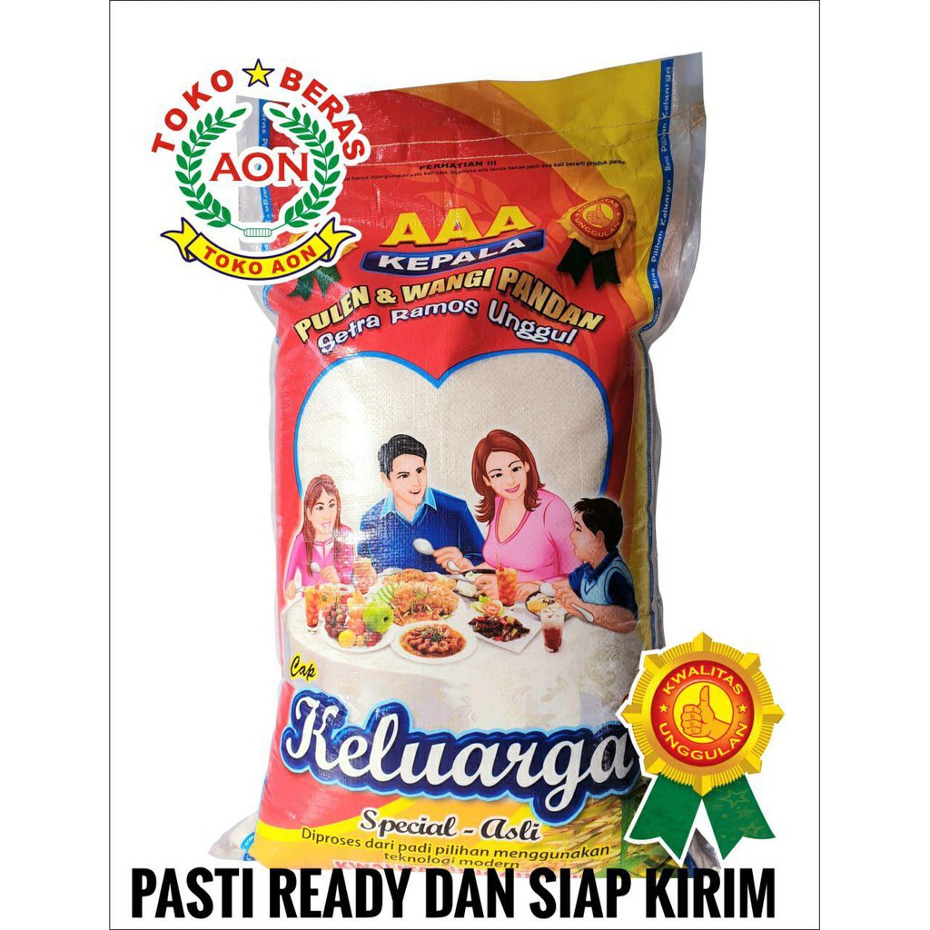 

Beras cap KELUARGA pandan wangi unggul 5KG / 10KG / 20KG / 25KG