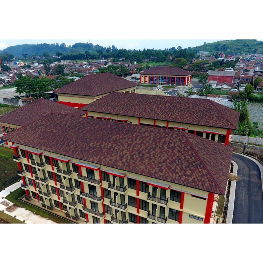 GENTENG ONDUVILLA CLASSIC BROWN ATAP SIRAP BITUMEN 1060MM X 400MM