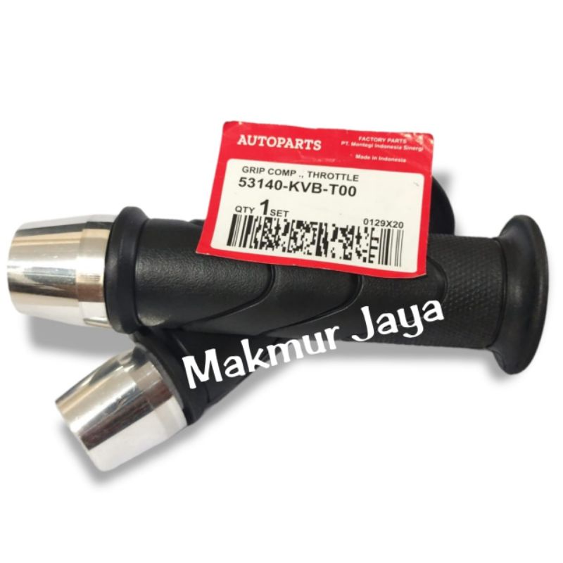 Handgrip Sarung Gas Grip Original Honda Beat+Jalu Stang Model Honda Pcx 150 Chrome Beat Vario Scoopy Supra Dll All Honda