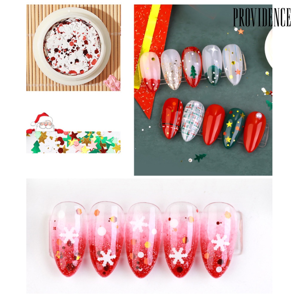 Providence Christmas Snowflake Nail Art Sequins DIY Glitter Flakes Decal Manicure Decor