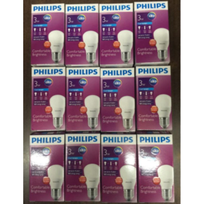 Lampu LED Philips 3W/ 3Watt LED BULB 230 Lumen Cool Daylight (Putih) Asli PHILIPS