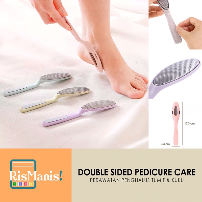 DOUBLE SIDED PEDICURE CARE - Perawatan Kaki Penghalus Pembersih Tumit Kapalan Pedikur Telapak Kasar