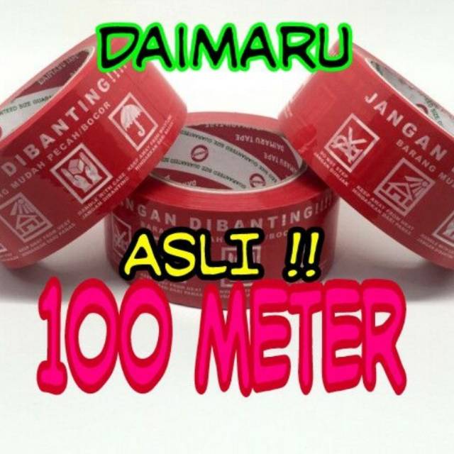 

Lakban daimaru jangan dibanting fragile merah tebal