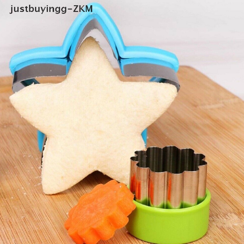 1 / 2 Pcs / Set Alat Cetakan Pemotong Roti Sandwich Bentuk Hewan Bahan Stainless Steel Untuk Anak