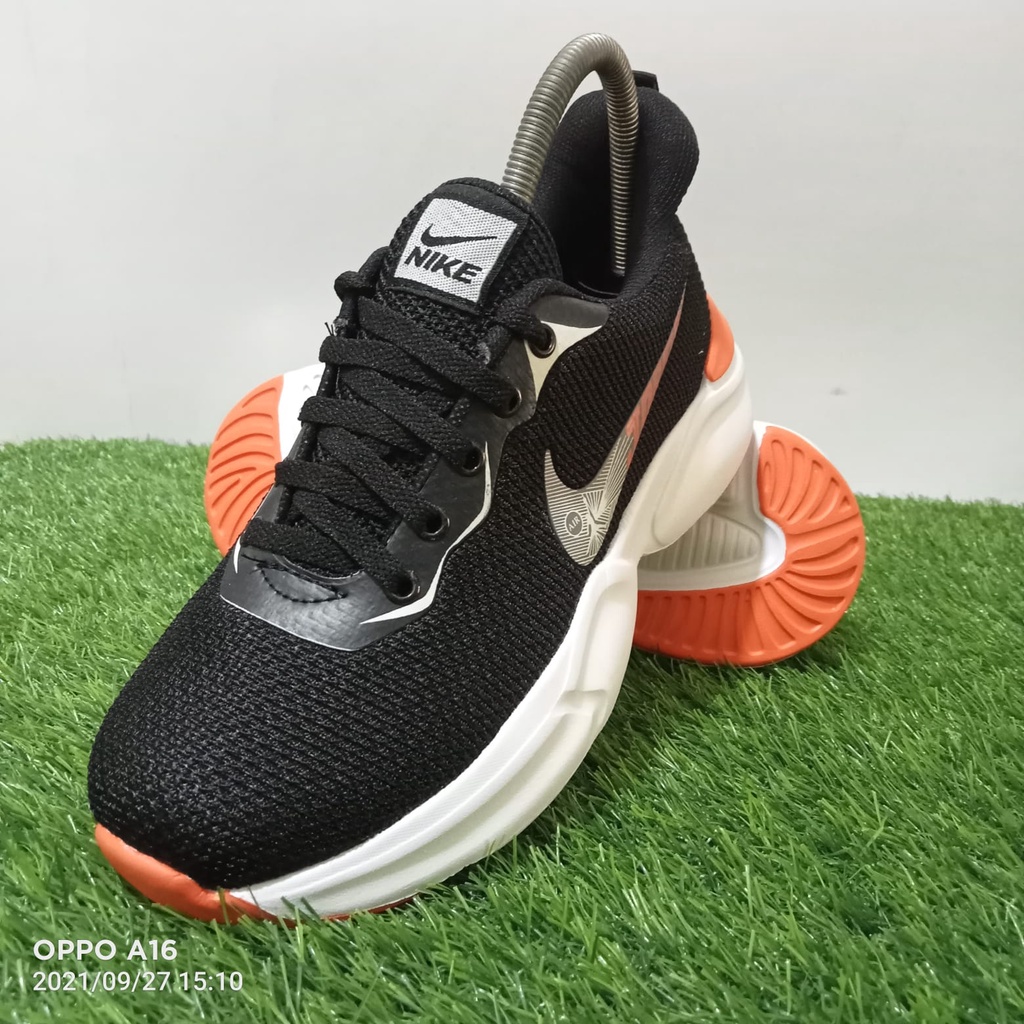 sepatu Nike_77 jordan premium model terbaru warna hitam oren/sneakers sport pria terbaru/sepatu lari pria-wanita-sepatu sekolah-sepatu running-sneakers olahraga gaya kekinian