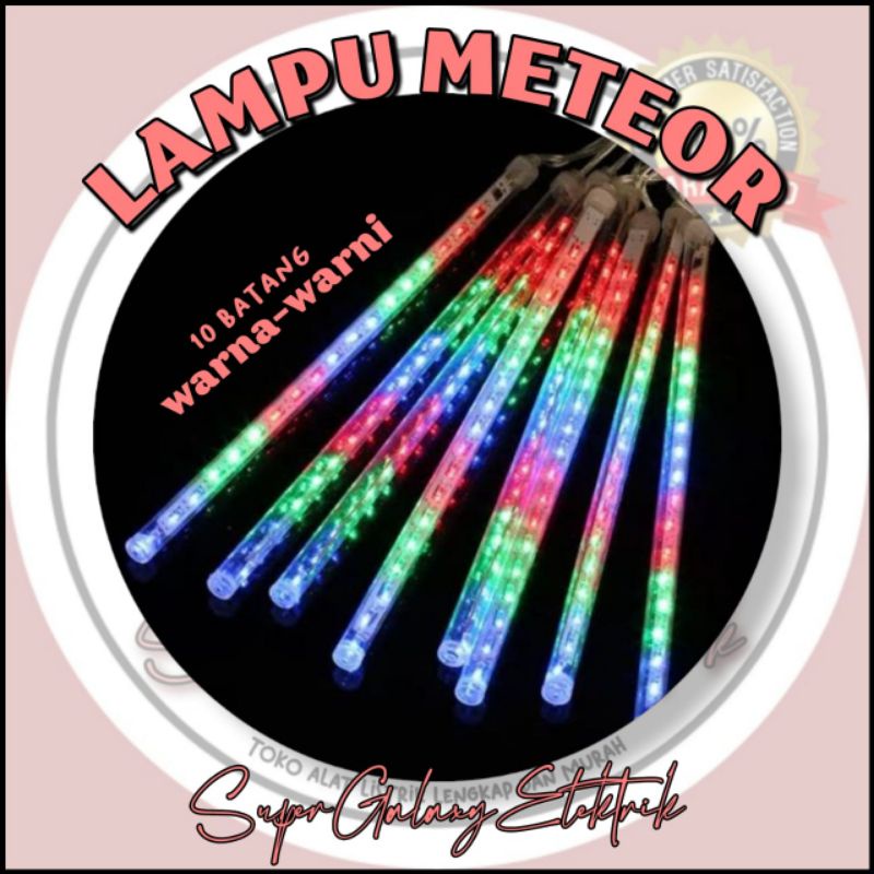 Lampu Meteor Warna Warni 8 Batang Lampu