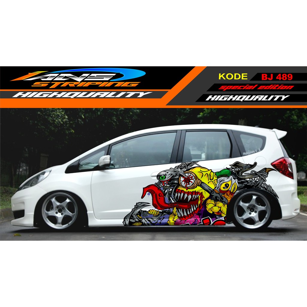 STICKER VARIASI MOBIL JAZZ, BRIO, AGYA, AYLA, YARIS / DECAL STICKER MOBIL MONION / STIKER MOBIL