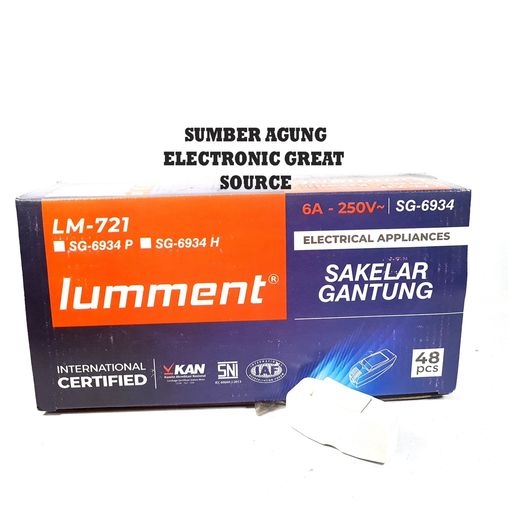 Lumment Sakelar Gantung Putih LM721 SG6934 Saklar Gandul Lampu