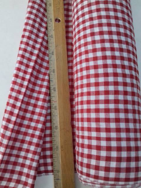 Kain Katun PE Polyester Meteran Motif Kotak kotak Cocok Kain Katun PE Polyester Meteran Motif Kotak kotak Cocok