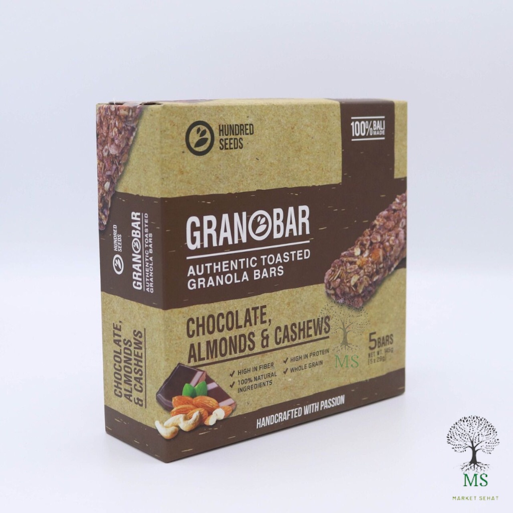 

Granobar Chocolate, Almonds & Cashews - Hundred Seeds