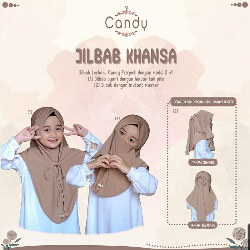 Jilbab  Instan Anak Khansa 2 in 1