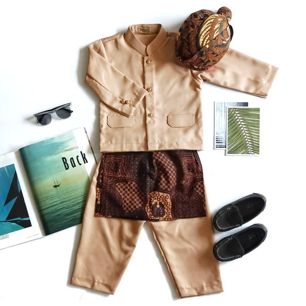 Basofi/Setelan Basofi Kekinian/Kostum Basofi Anak dan Dewasa Warna Coklat Muda