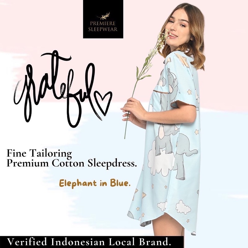 CLEARANCE SALE Sleepdress Premium Cotton by PREMIERESLEEPWEAR piyama daster pajamas dewasa-3