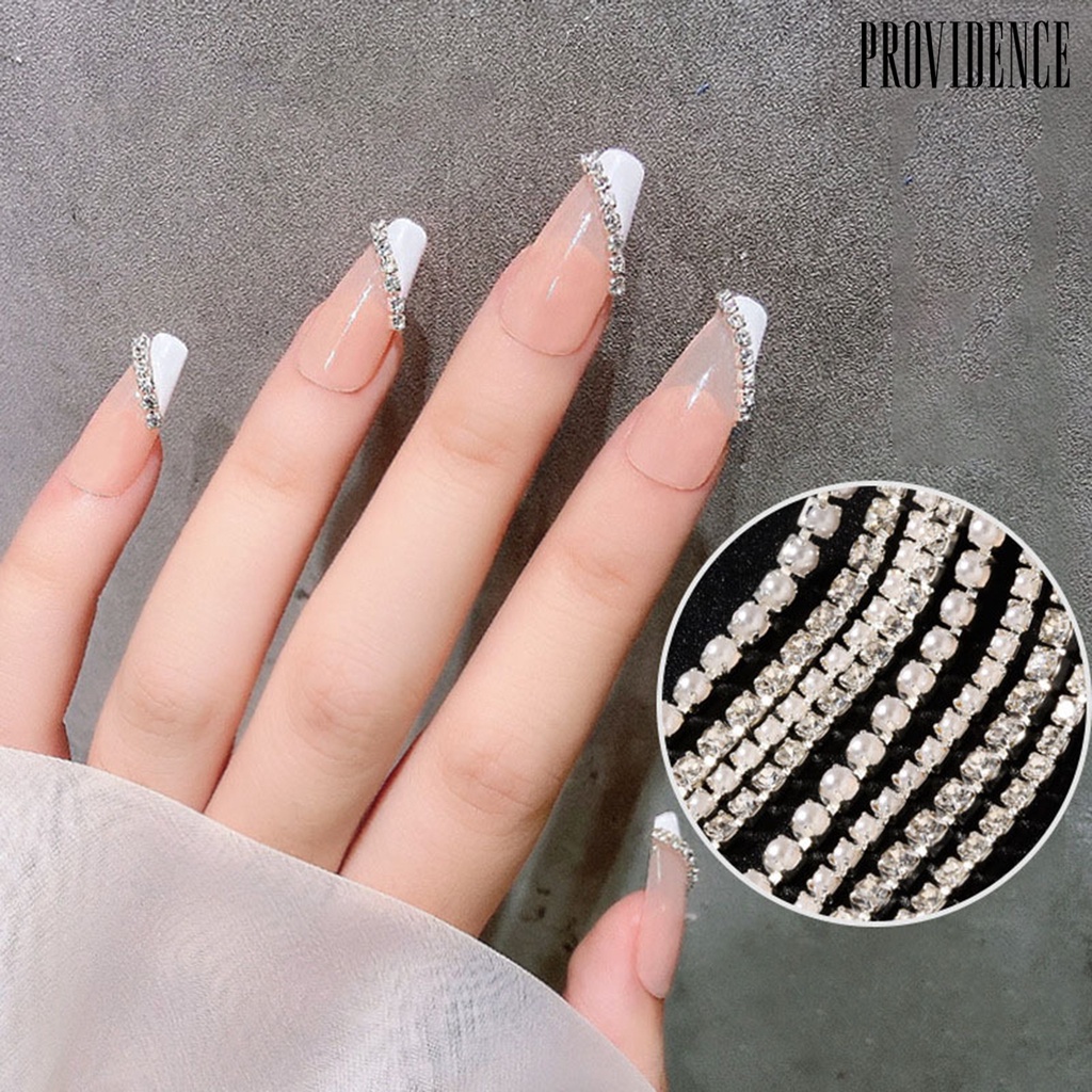 Providence Rantai Berlian Imitasi Bahan Metal Untuk Dekorasi Nail Art