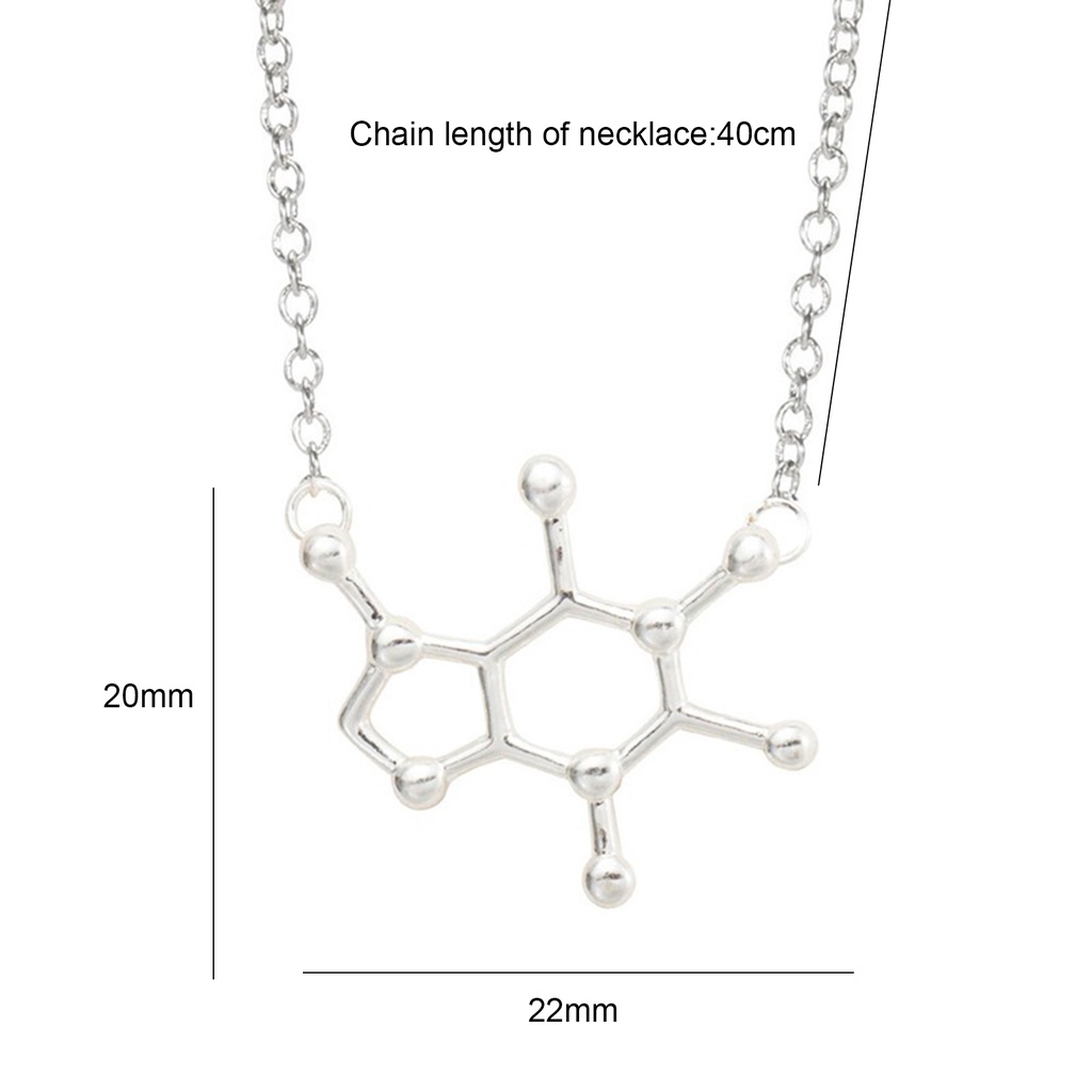 Hu Hu Hu Hu Hu Alat Bantu Pasang Kacamata♡ Kalung Bentuk Molekul Bahan Alloy Tahan Korosi Ramah Lingkungan Untuk Wanita