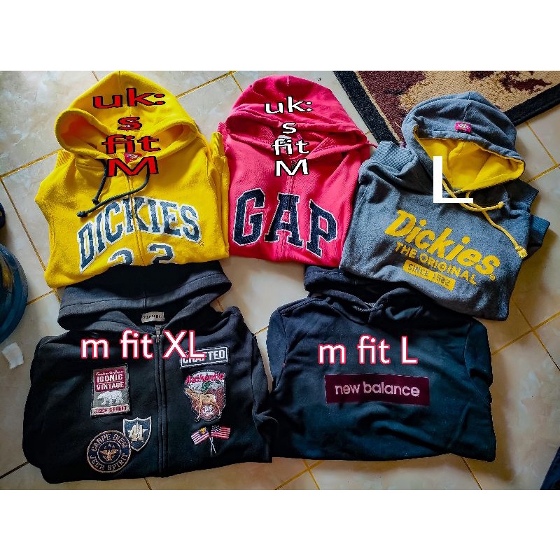 BORONGAN HOODIE BRAND SECOND 5 PCS DICKIES.NEW BALANCE.JEEP