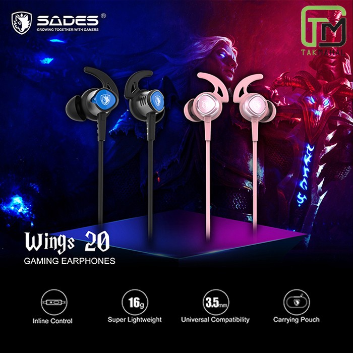 Sades Wings 20 Earphone Gaming New