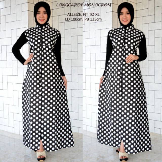 GROSIR BATIK LONGCARDI MONOCROM ,MAXI CARDI MONOCHROME