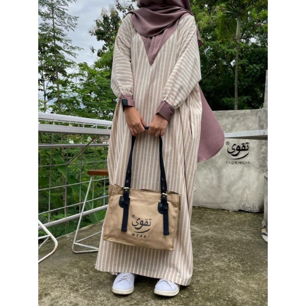 MAYA set by taqwawear gamis abaya katun cotton