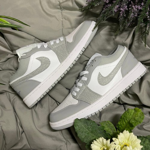 Sepatu Nike Air Jordan 1 Low PRM Smoke Grey Elephant