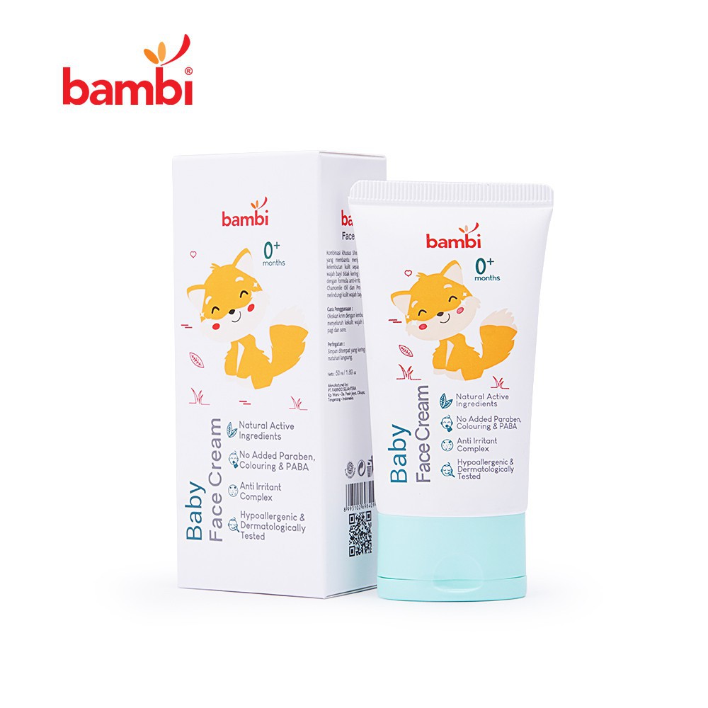 BAMBI FACE CREAM WITH CHAMOMILE &amp; ANTI IRRITAN COMPLEX 50ML