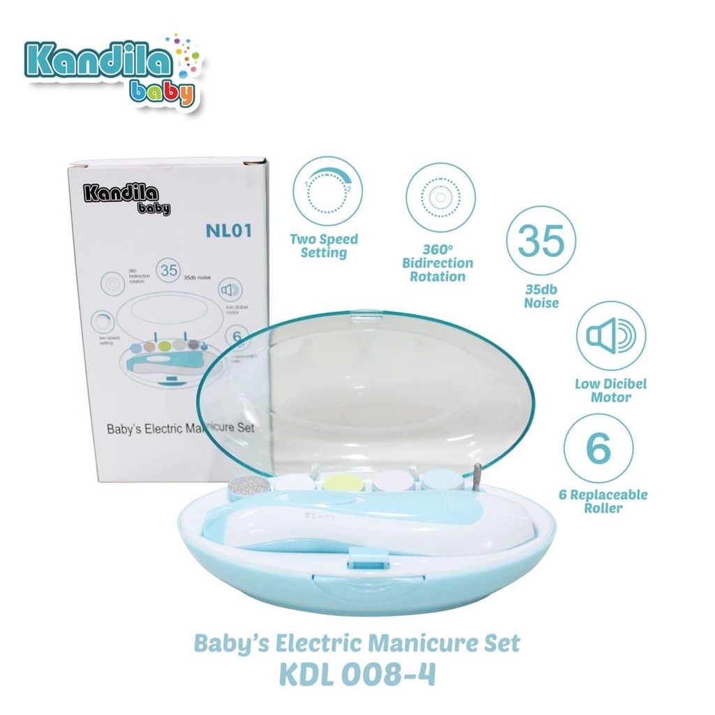 Kandila Baby Gunting Kuku bayi Elektrik Nail Manicure Set electric KDL 008-4