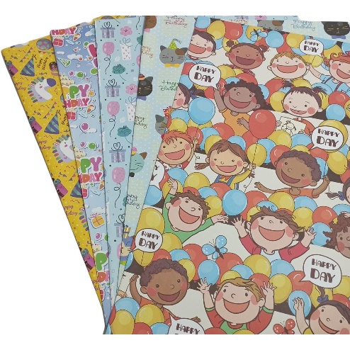 

( 5 Lembar 5 motif ) BDAY BABY DISNEY SANWA MIX - KERTAS KADO BIRTHDAY GIFT WRAP PAPER SANSAN WAWA BABY BOY BABY GIRLS BEAR PRINCESS FLAMINGGO