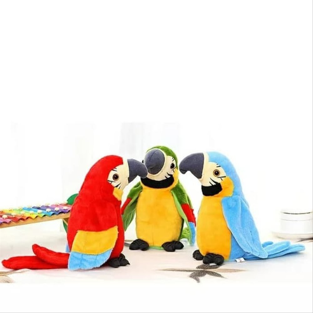 Boneka Burung Beo/parrot Peniru Suara / Burung Beo Bisa Bicara/ boneka Talking Bird
