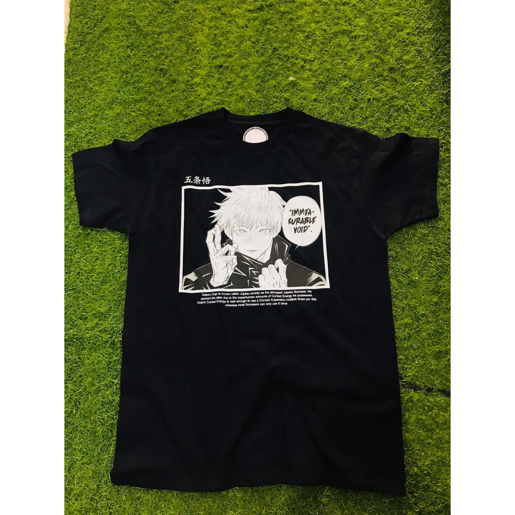 Tshirt Satoru Gojo Void Black Jujutsu Kaisen