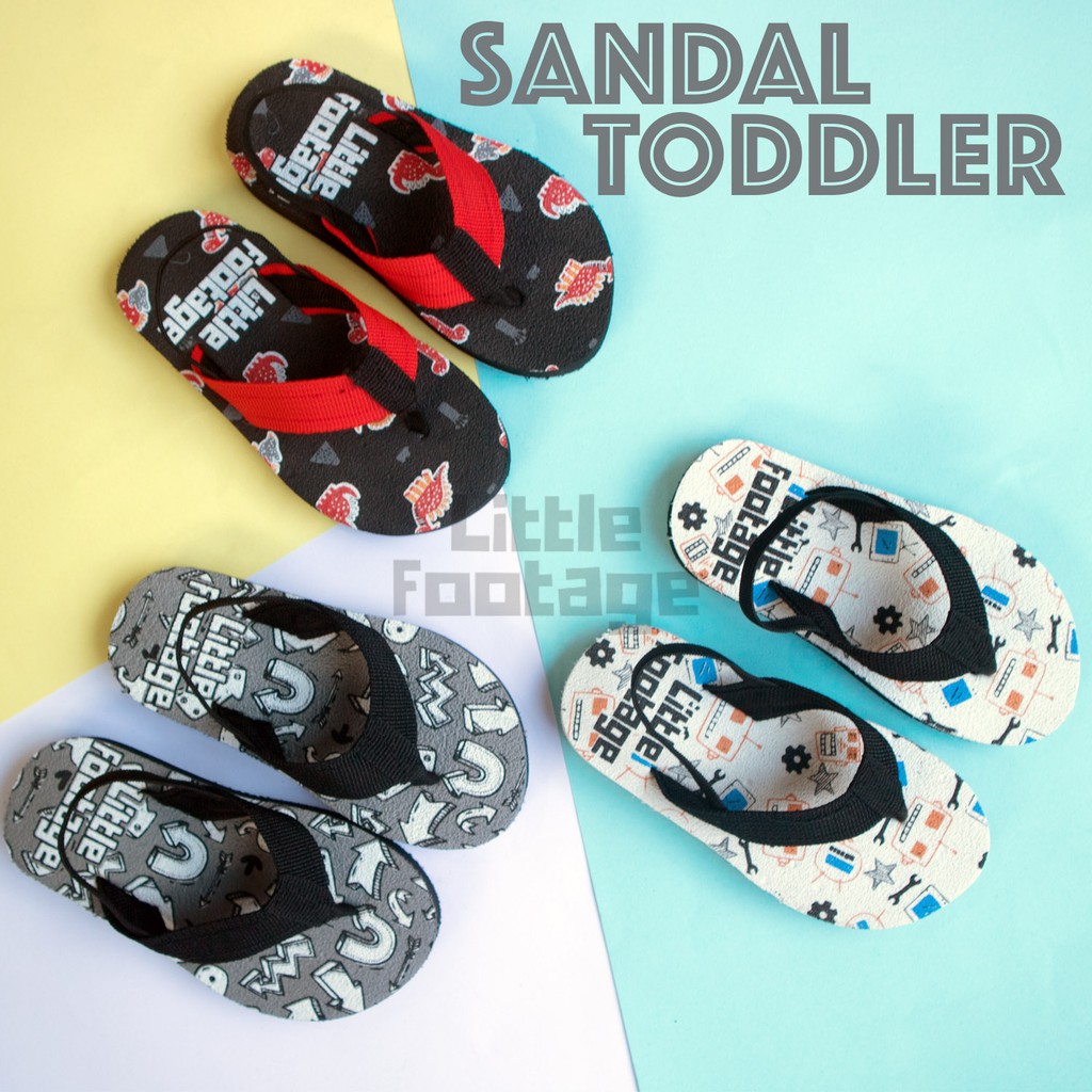 Sandal Anak Toddler / Sandal Bayi Little Footage motif doddle robot