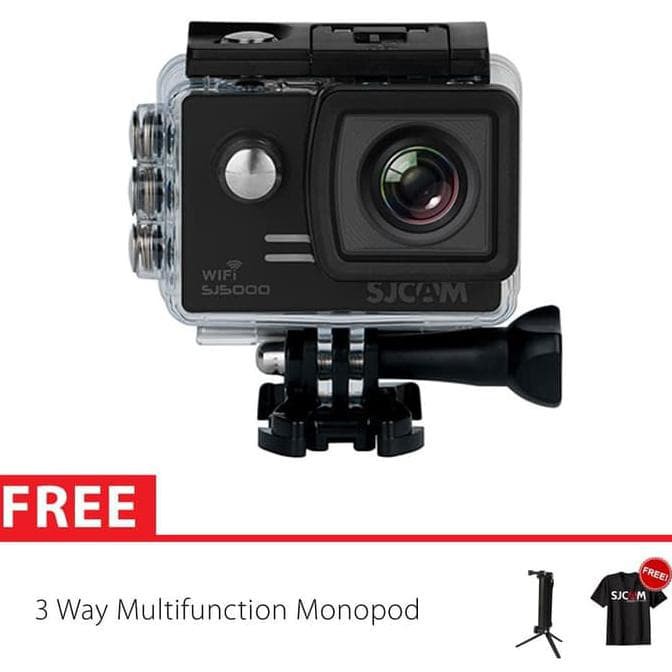 SJCAM SJ5000 WIFI Ultra HD Action Kamera 3 Way Monopod