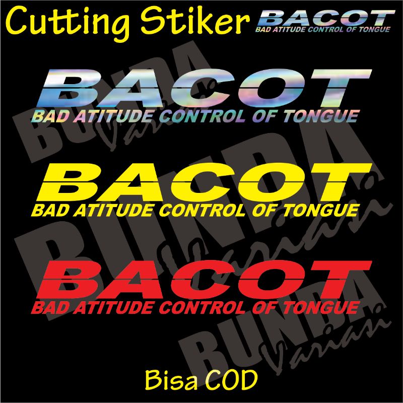 stiker bacot cutting sticker reflective viral hologram rainbow