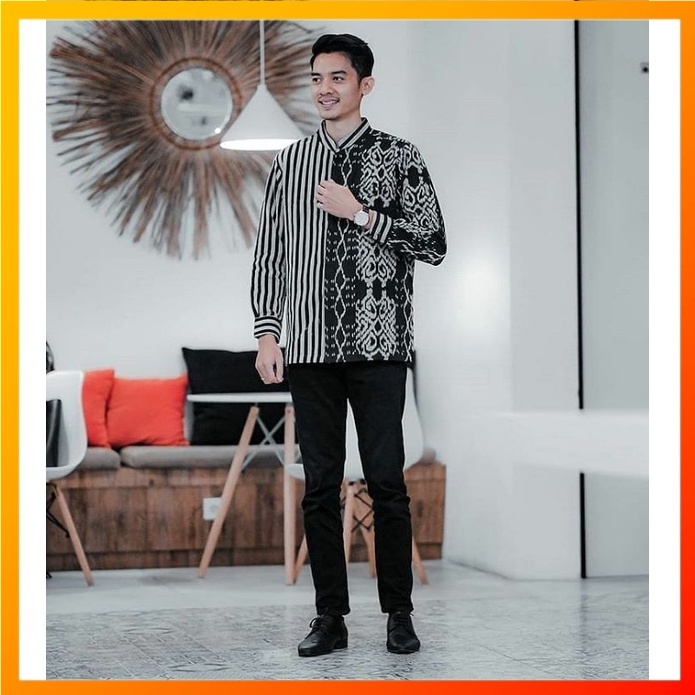 kemeja tenun - kemeja tenun casual - kemeja tunik - kemeja