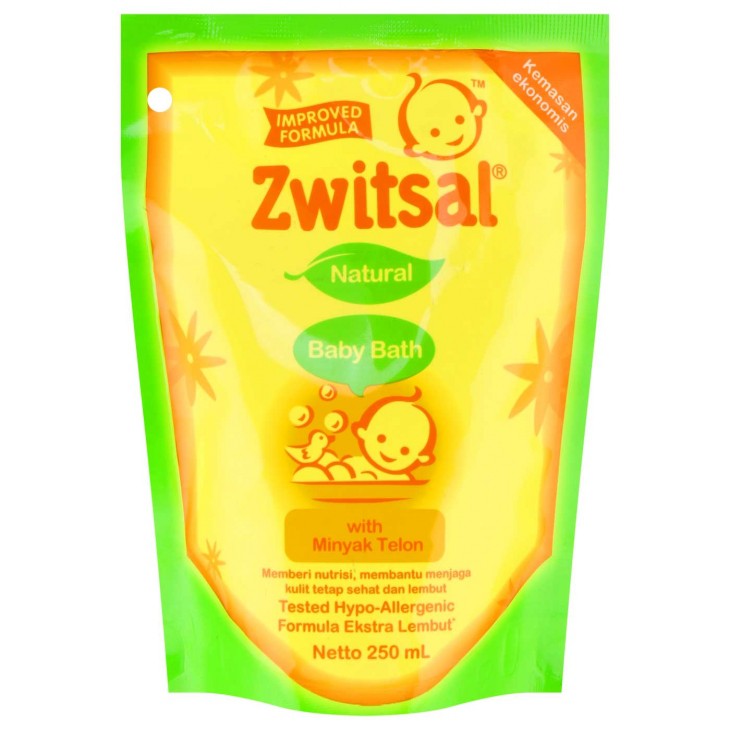 Zwitsal Natural Baby Bath Minyak Telon 250ml 250 ml Refill / Pump 300ml 300 ml