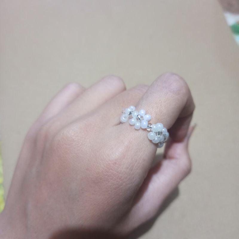 Senada Victory Cincin Mutiara Korea Bunga Aesthetic / Ring Lucu / Cincin Anak Aksesoris Wanita SC04