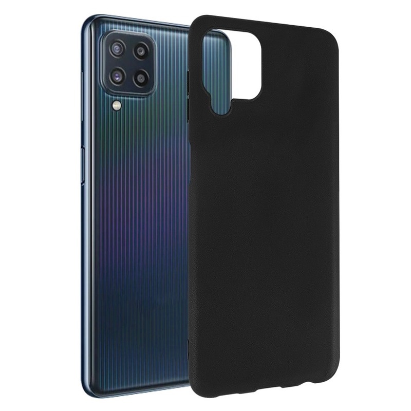 Soft Case Bahan Kulit Tpu Matte Warna Hitam Untuk Samsung Galaxy M32