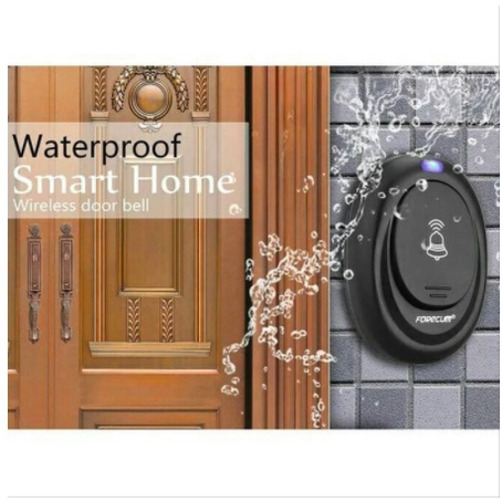 TAFFWARE BEL PINTU WIRELESS DOORBELL WATERPROOF BELL LED RUMAH PAGAR