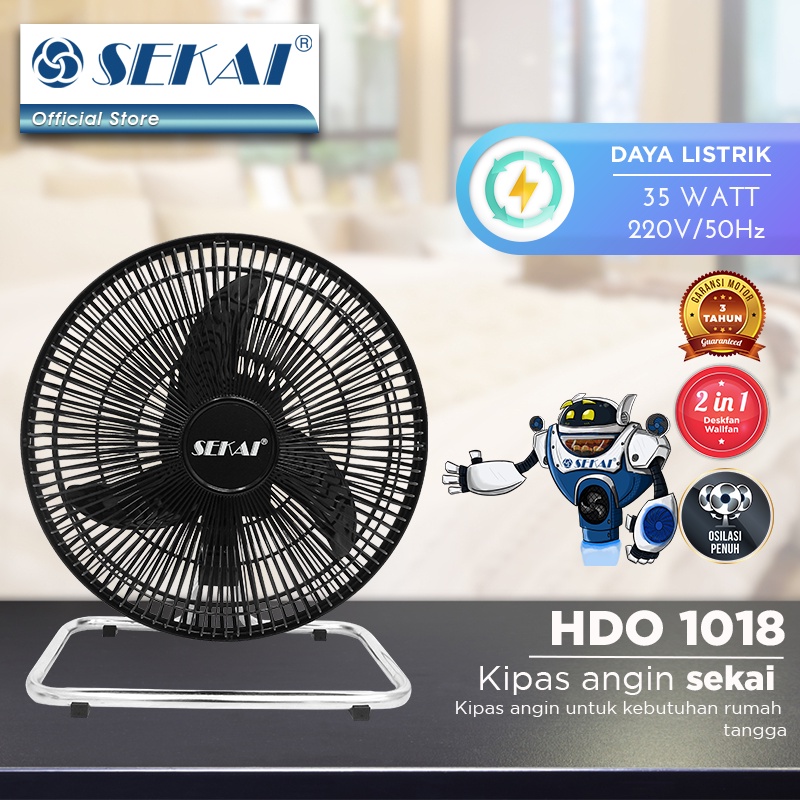 SEKAI High Velocity Fan 10 inch HDO1018S Kipas Angin Lantai HDO 1018-S