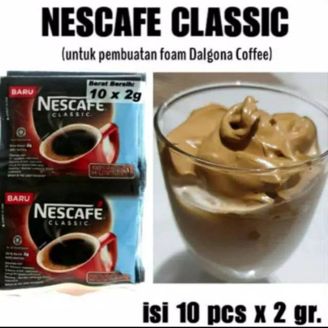 

Nescafe Classic 2gr 1 renceng isi 10 pcs