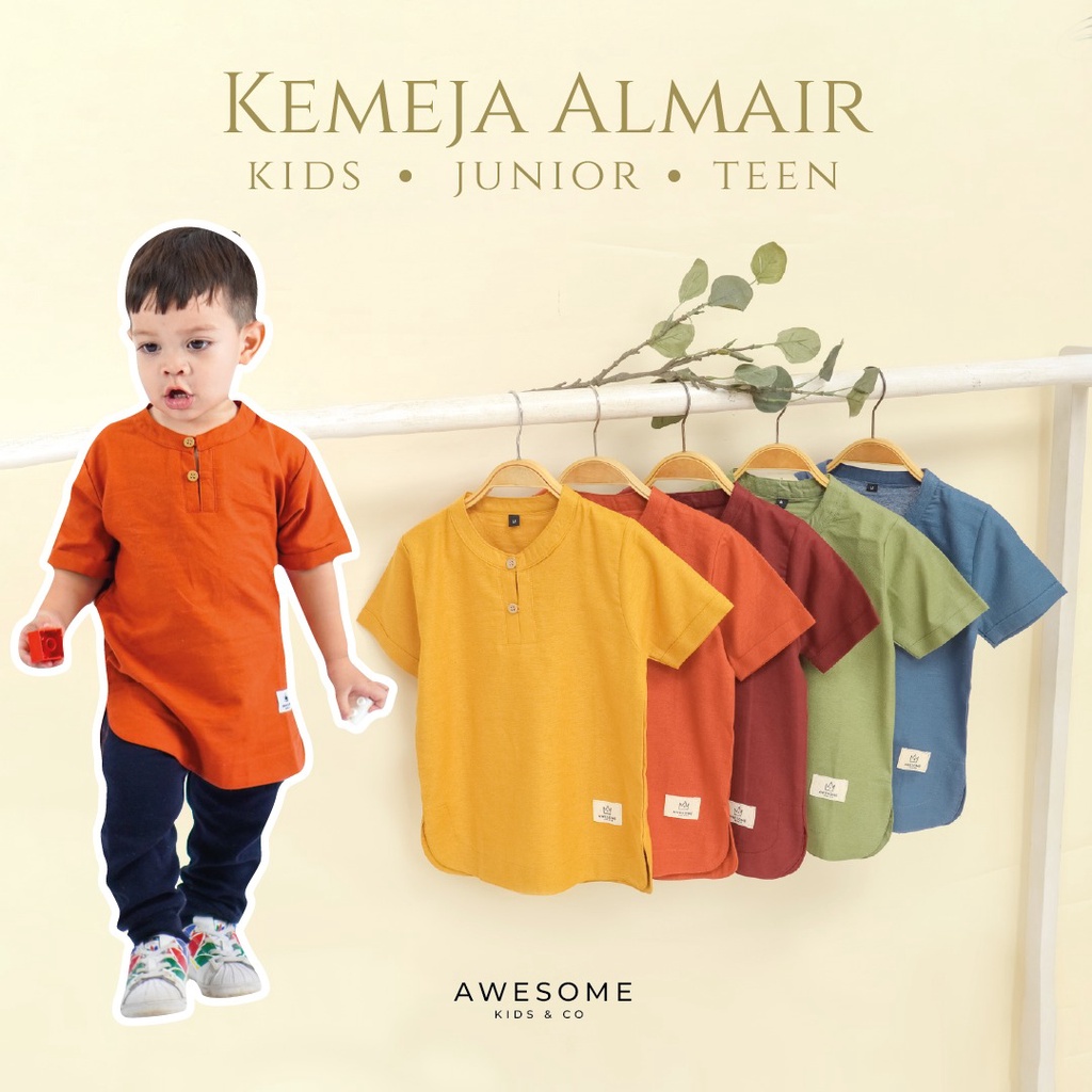 READY KEMEJA ALMAIR BY AWESOME KIDS&CO SPESIAL IDUL ADHA