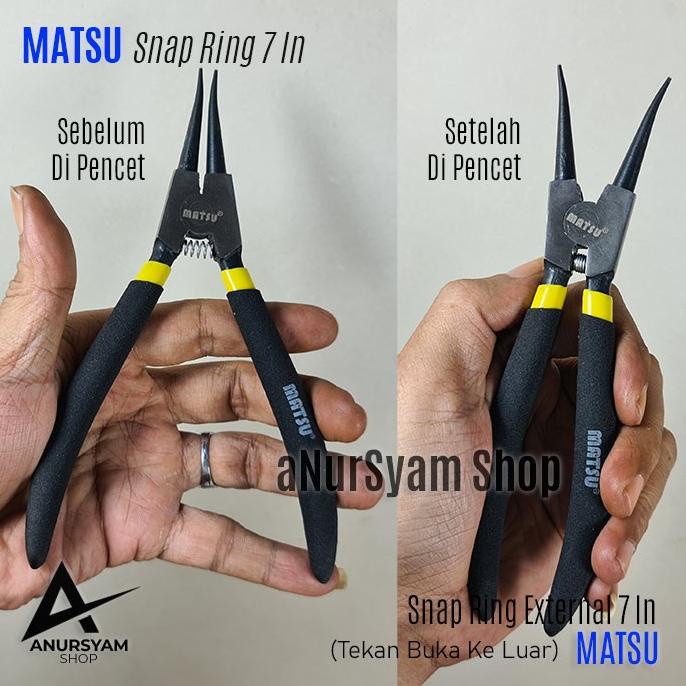 Tang Snap Ring 7" MATSU Lurus Buka Ke Luar / Snap Ring 7" External anursy44 Segera Beli