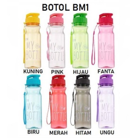 JY BM1 Botol Minum New My Bottle BPA Free Water Bottle Versi Tutup CETREK Colorful