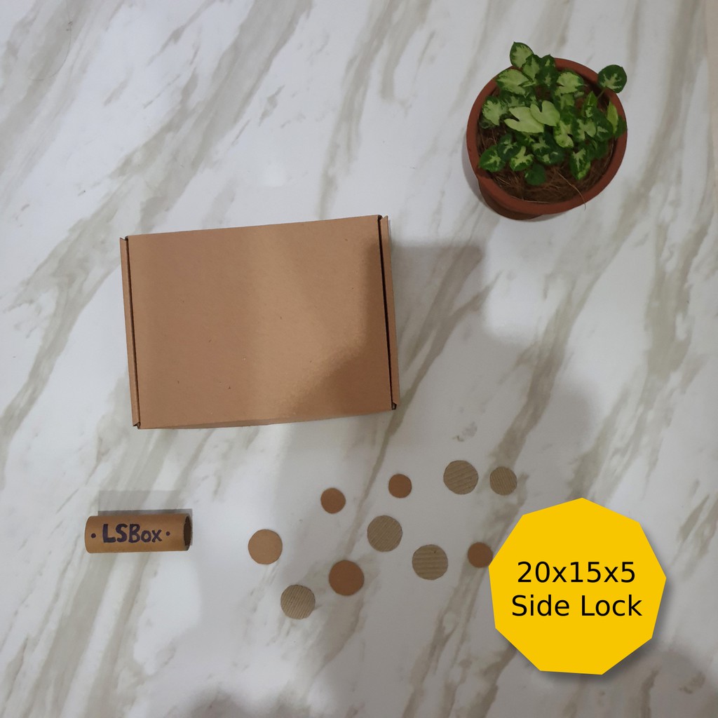 

Kotak Kardus 20x15x5 Side Lock - Die Cut Mailer Box Pizza Packing Murah UK Olshop Hampers Baju Hijab