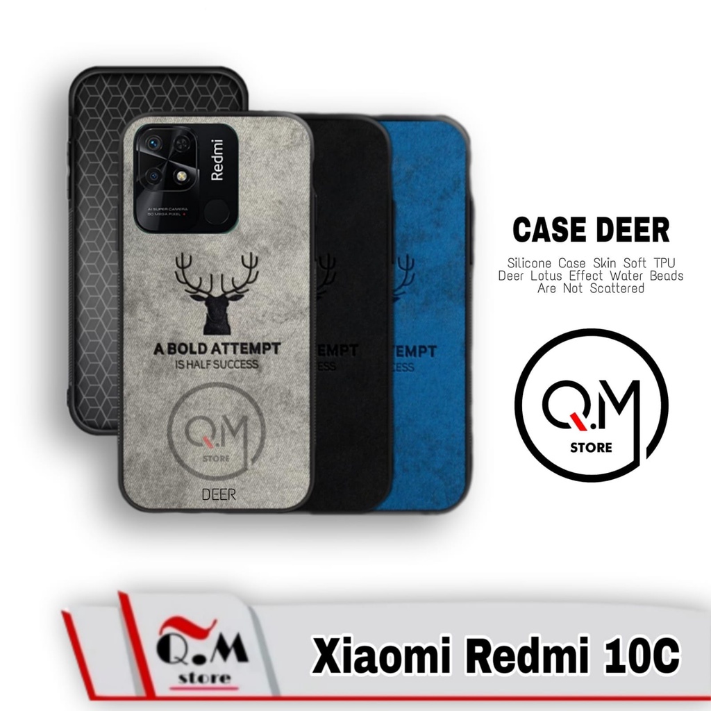 Case Deer Xiaomi Redmi 10C Softcase Deer Pelindung Back Cover High Quality Bermotif Deer Jens