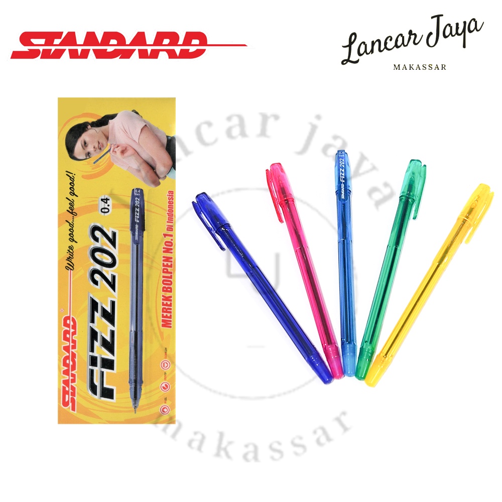 

[ 1 BOX / 12 PCS ] Pulpen Pena Pen Standard FIZZ 202 0.4 mm
