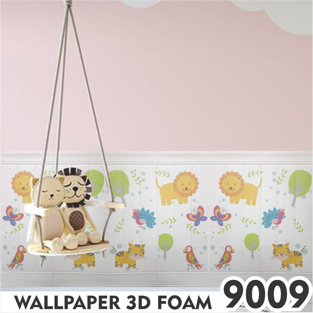 PROMO Wallpaper 3D foam Wallfoam motif timbul Ukuran 70CM X 70CM  Brickfoam elegant  moulding foam-COD