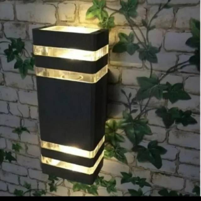 Lampu Dinding / Lampu Pilar Kotak / Lampu Outdoor Minimalis Kotak 2 Arah