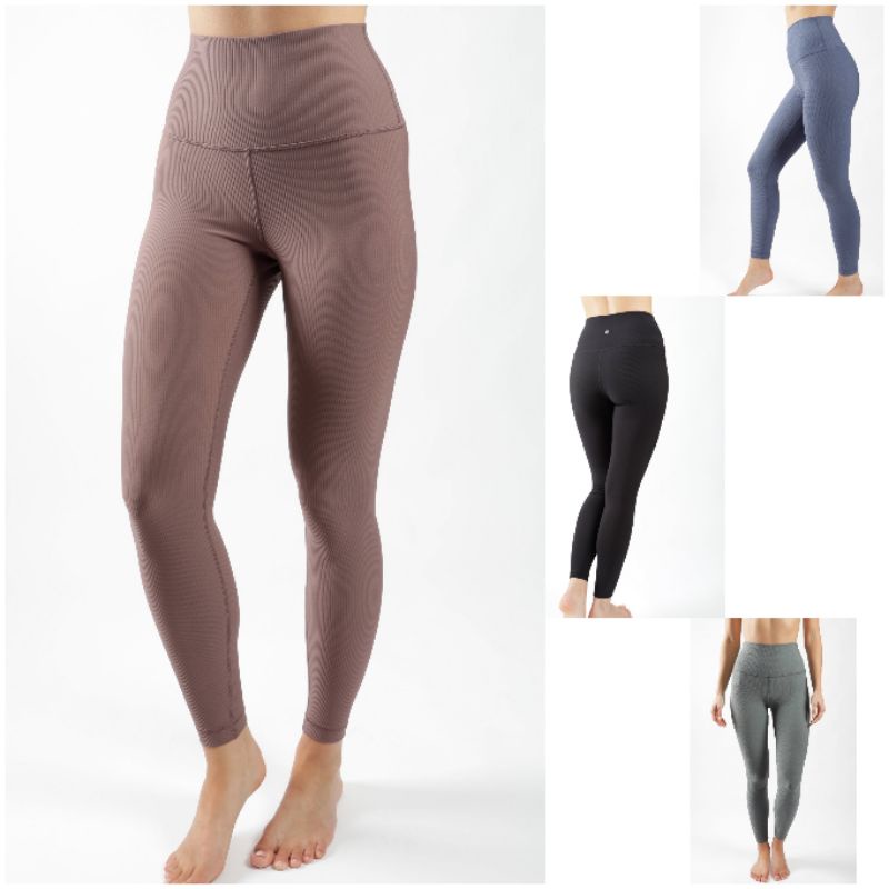 Legging Degree Ribbed No Pocket Celana Senam Wanita Yoga Zumba