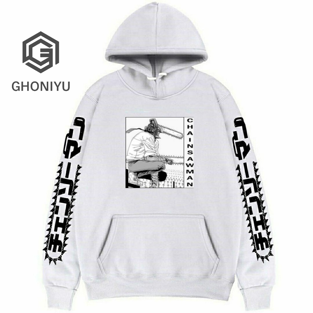 Jaket Jumbo Keren Sweater Anime Chainsaw Man Denji Hoodie Pullover Premium Terbaru